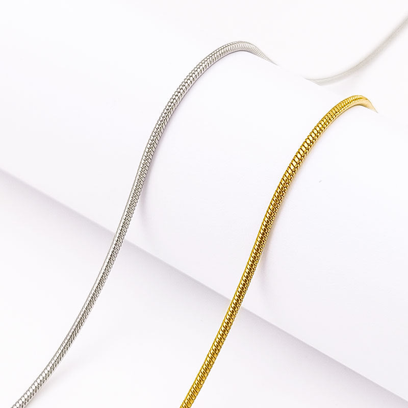 Stainless Steel Titanium Round Snake Female Summer Necklace