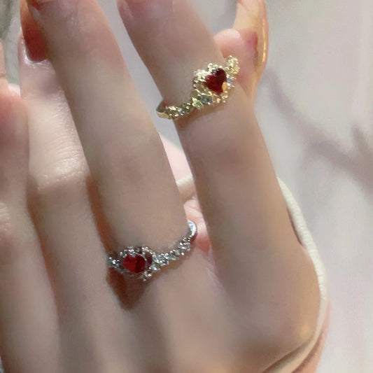 Light Luxury Minority Fashion Inlaid Zircon Opening Ring