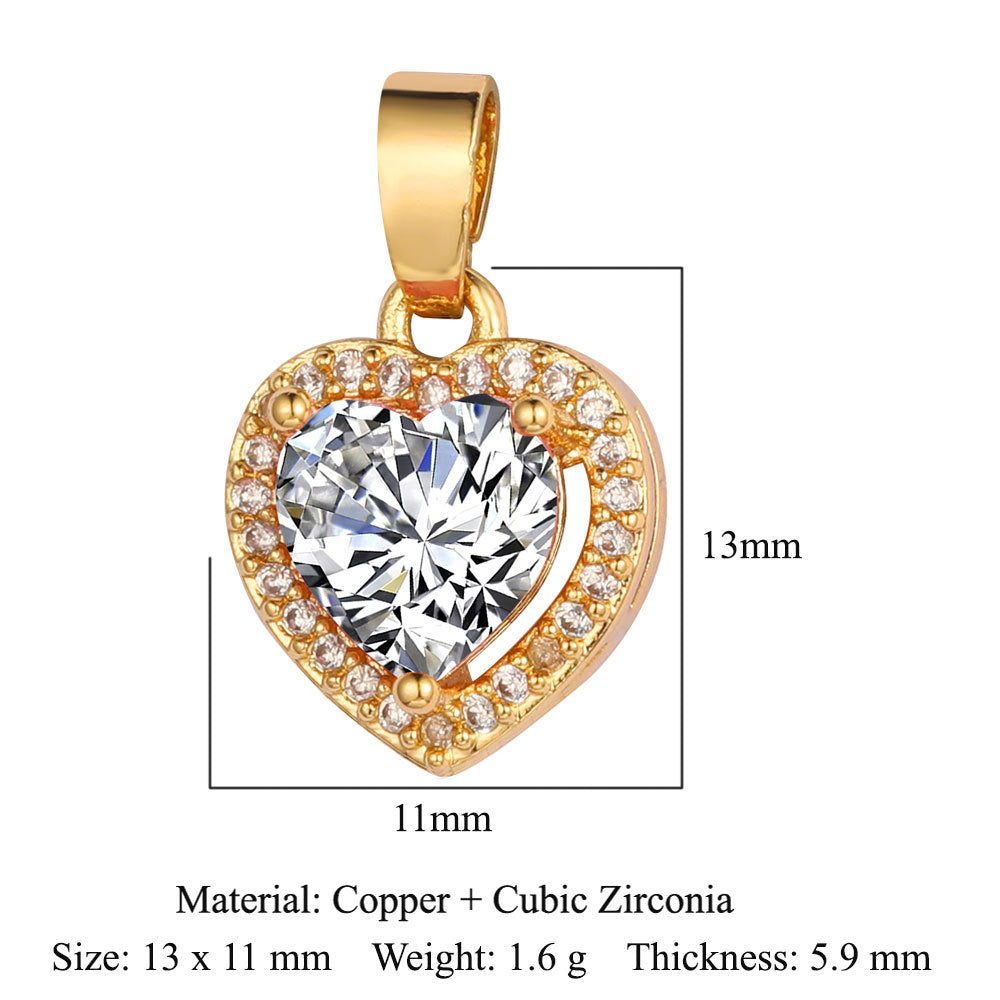 Water Drop Square Heart-shaped Leaves Female Pendants