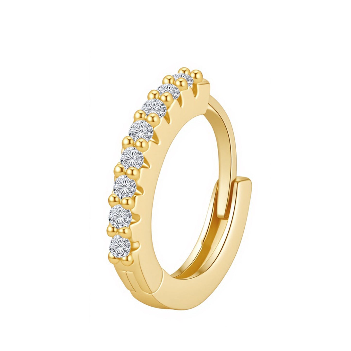 Women's Gang Drill Color Zircon Fashion Minimalism Copper Plating Earrings
