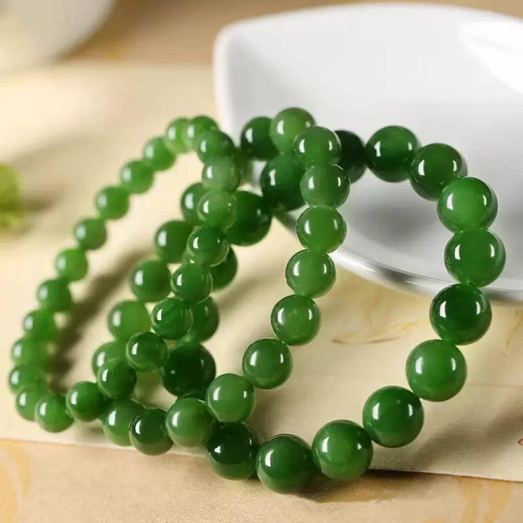 Natural Cherry Blossom Floating Flowers Agate Chalcedony Fashion Sweet Single Bracelet