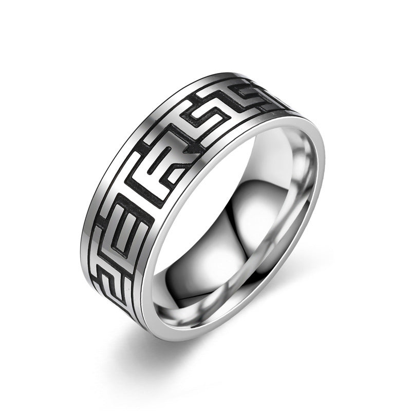 Men's Retro Style Hand Jewelry Handsome Trendy Rings