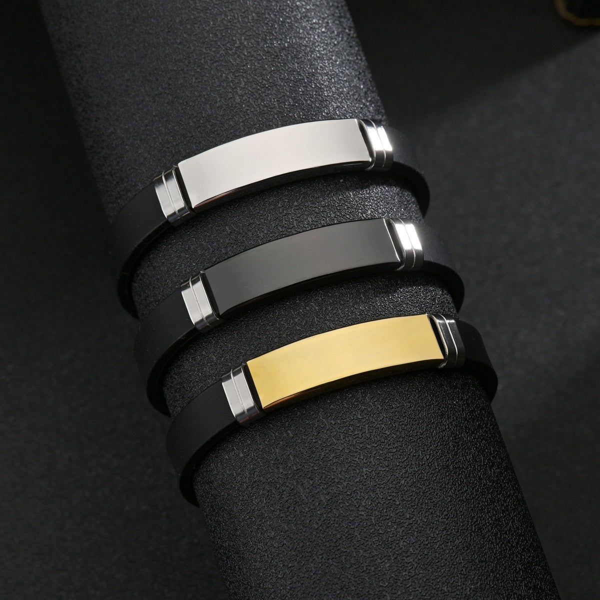 Popular Classic Simple Titanium Steel Wristband Buckle Bracelets