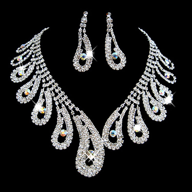 Women's Suite Splendid Diamond Geometric Crystal Flowers Jewelry Set