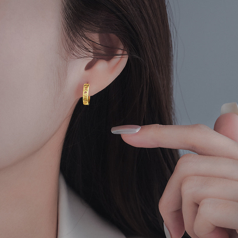 Women's Round Summer Tide Simple Exquisite Mild Luxury Ear Buckle