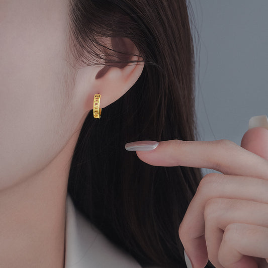 Women's Round Summer Tide Simple Exquisite Mild Luxury Ear Buckle