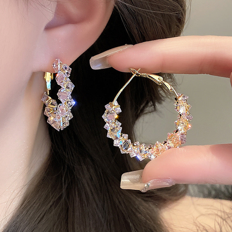 Women's Style Flash Refined Zircon Crystal For Earrings