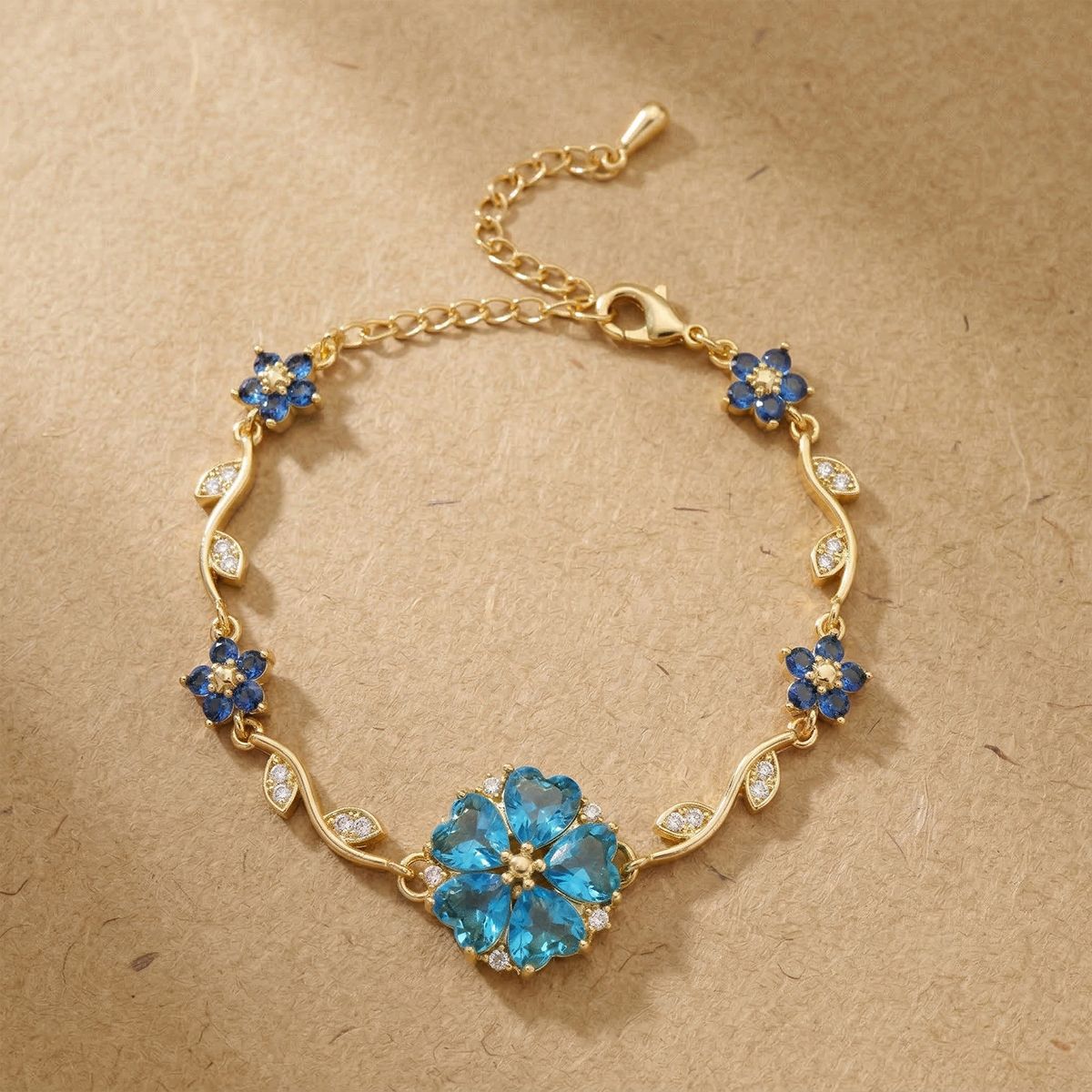 Style Flower Bow Tie Small Fresh Copper Inlaid Zircon High Bracelet