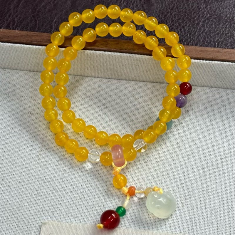 Style Canary Stone Agate Good-looking Light Luxury Minority Exquisite Bracelet