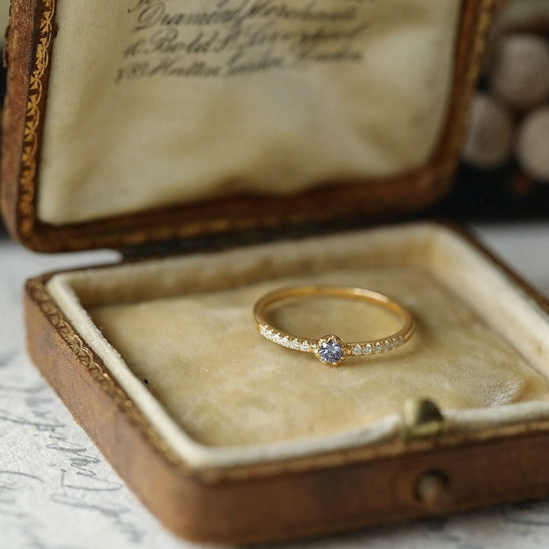 Mild Luxury Delicate Super Shining Dream Blue Purple Tan Sang Rings