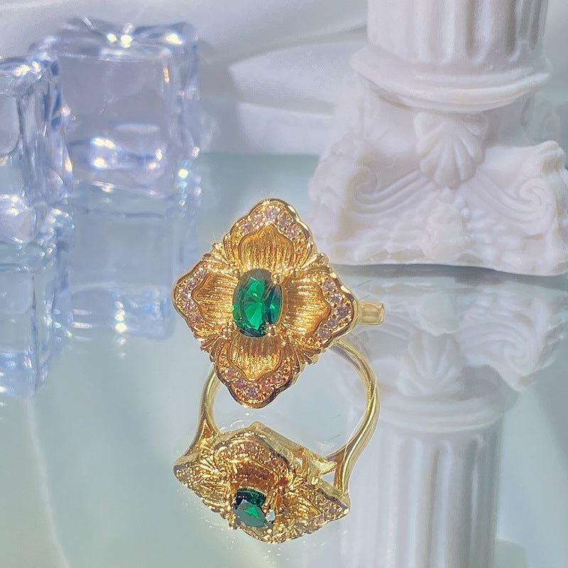 Lace Frog Two-color High-grade Temperament Open Rings