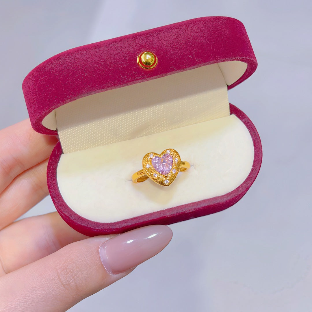 Women's Alluvial Gold Retro Affordable Luxury Design Brass Plated Fashion Ring