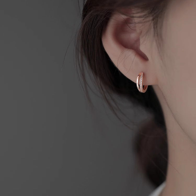 Women's Simple For Retro Fashion Micro Inlay Shiny Zircon Earrings