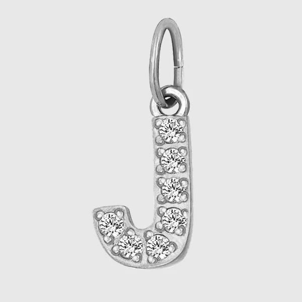 Letter Double Titanium Steel Rhinestone Zircon Earrings