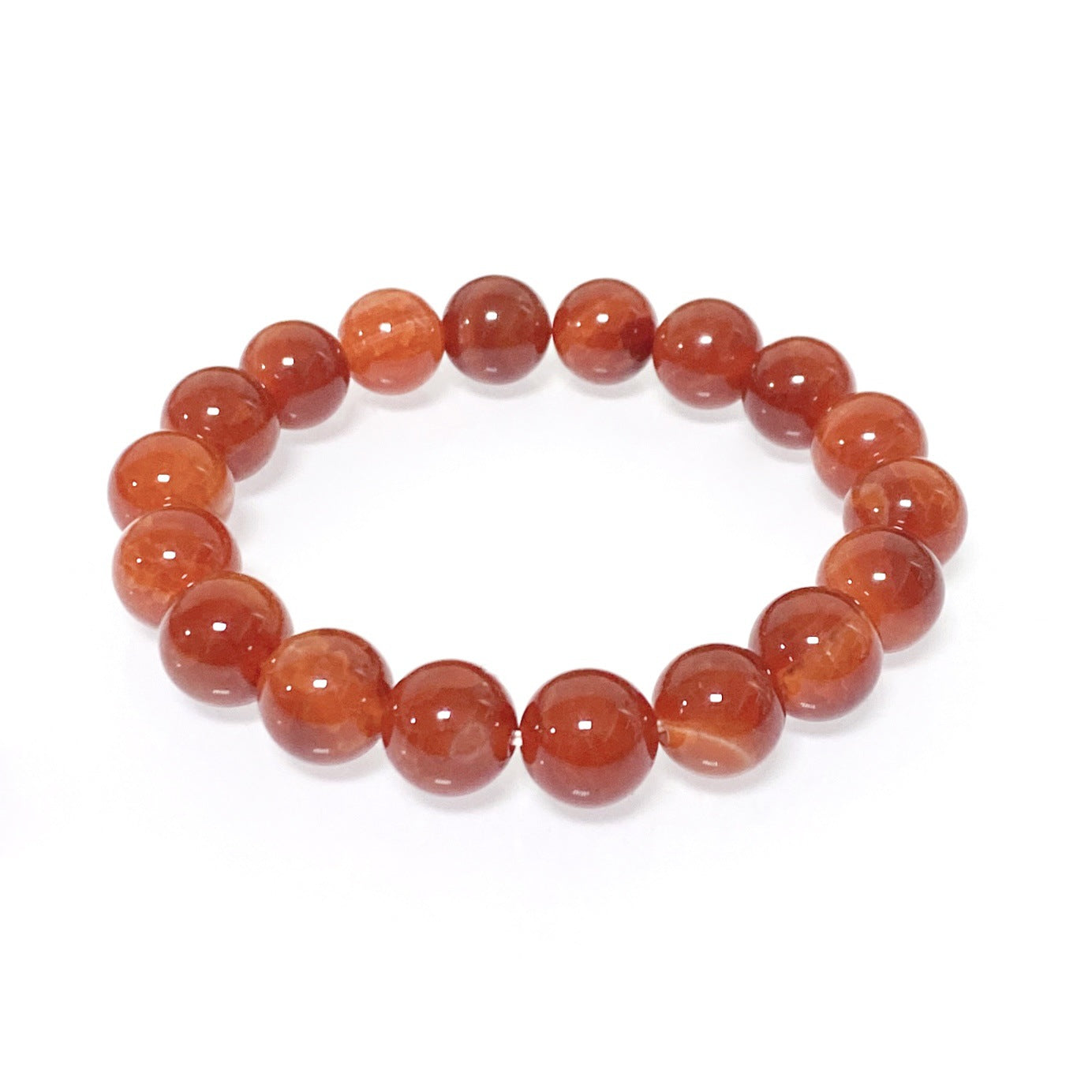 Women's & Men's Dragon Pattern Agate Single Circle Round Beads Life Scale Texture Bracelet