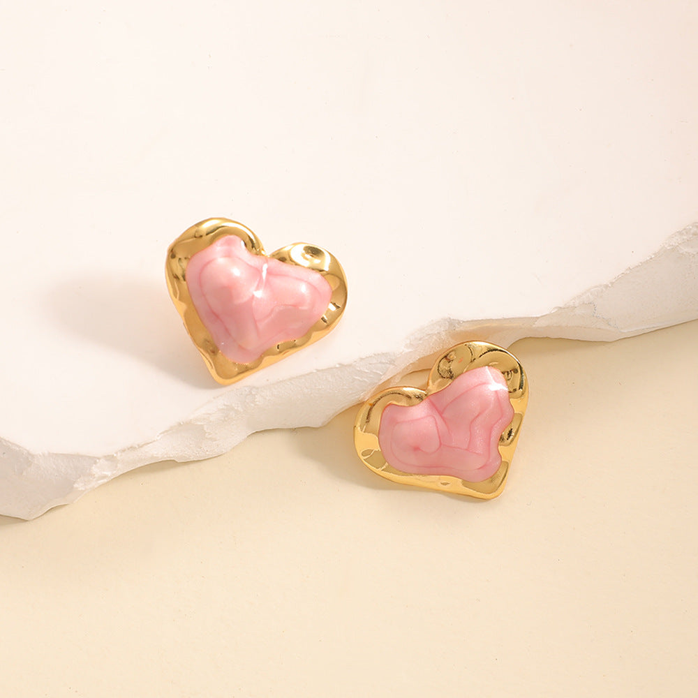 Minority Hollow Stainless Steel Dripping Cold Earrings
