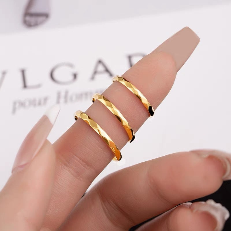 Super Shining Geometric Rhombus Female Index Finger Simple Rings