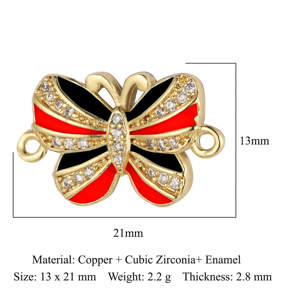 Copper Zircon Ornament Accessories Love Crown Pendants