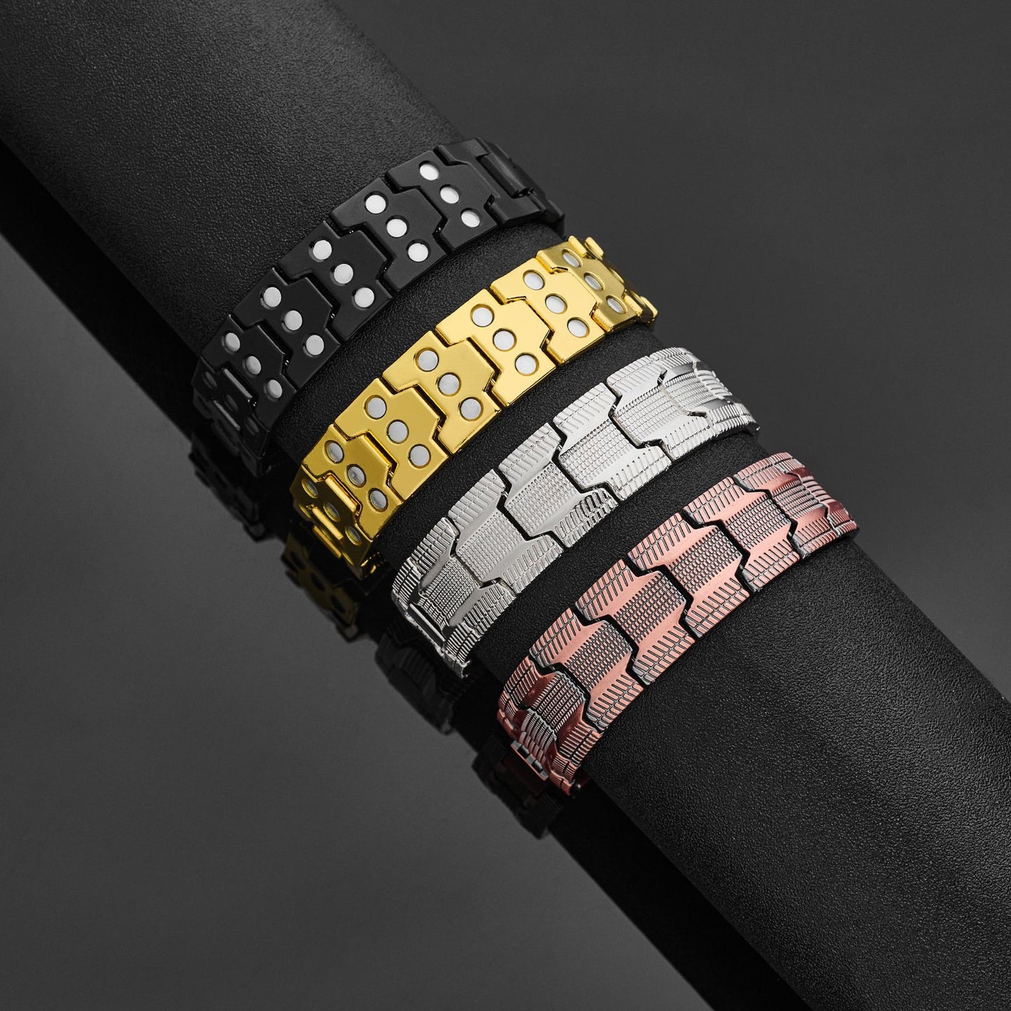Fashion Retro Environmental Protection Bronze Three Rows Full Magnet Bracelets