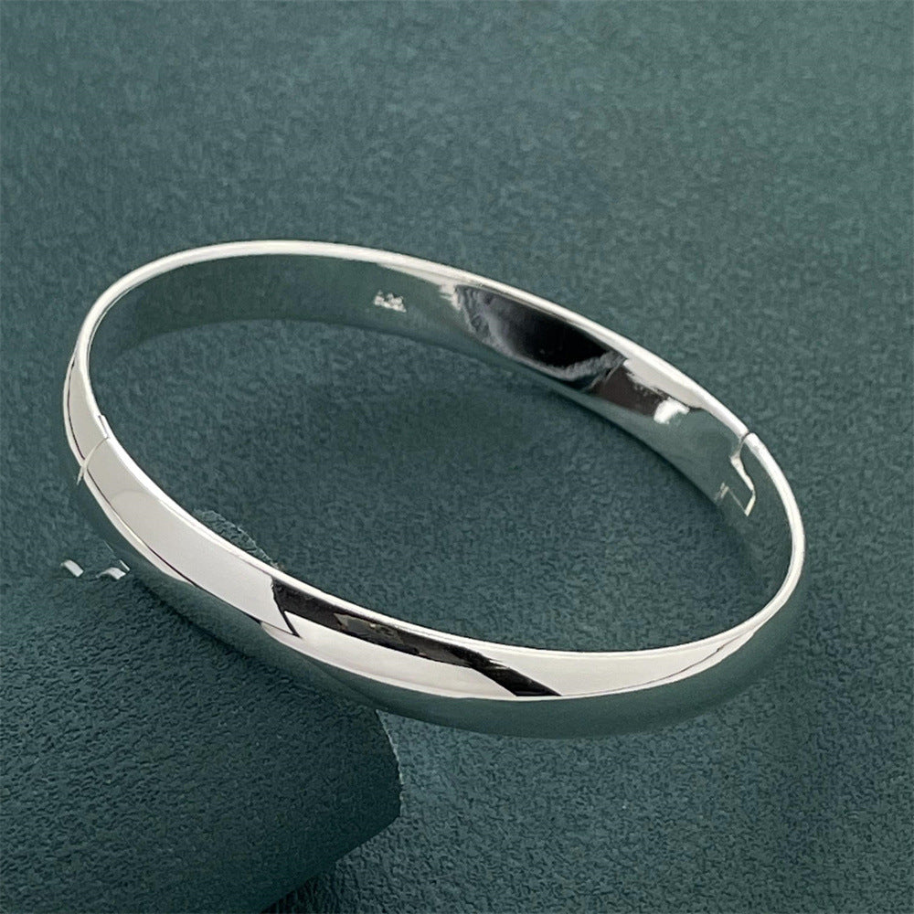 Sier Plated Flat Floss Glossy Popular Bracelets