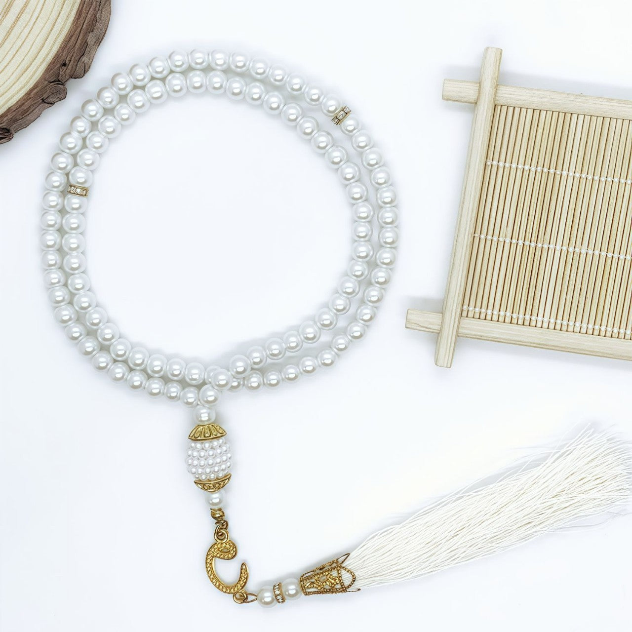 Artificial Glass Pearl Pieces Of Paint Arabic Champagne Bracelet