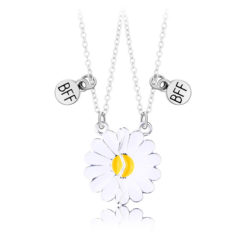 Children's Daisy Simple Flower Alloy Drop Oil Necklaces