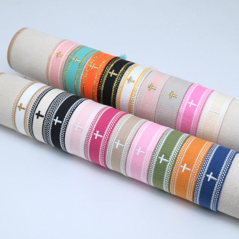 Thousands Of Hand Weaving Embroidered Cross Carrying Bracelets