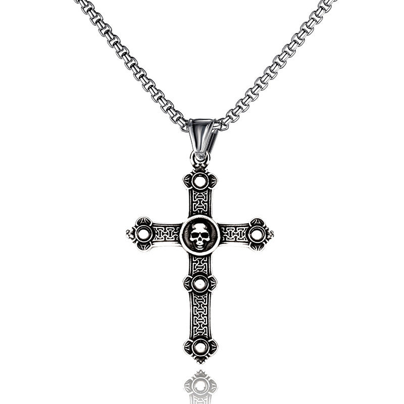 Men's Stainless Steel Boxing Physical Picture Domineering Necklace