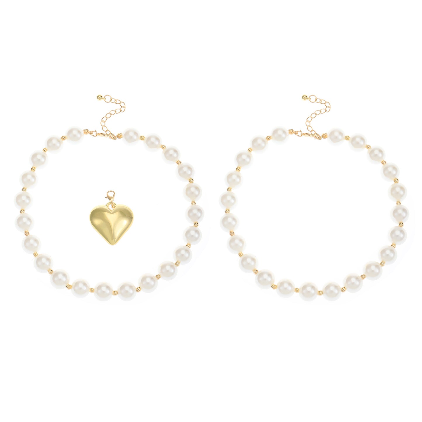 Women's Ornament Exaggerated Round Beads Punk Short Necklaces