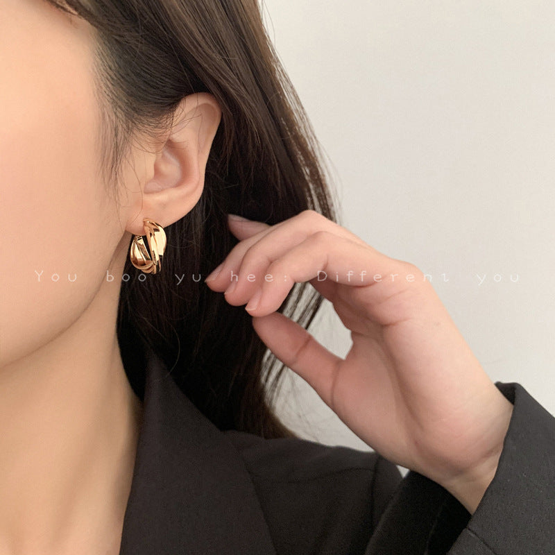 Women's Style Hoop High Sense Ear Design Earrings