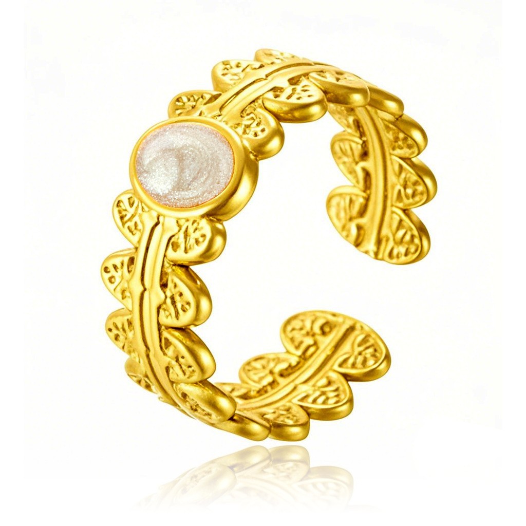 Stainless Steel Irregular Line Love Heart-shaped High-grade Ring