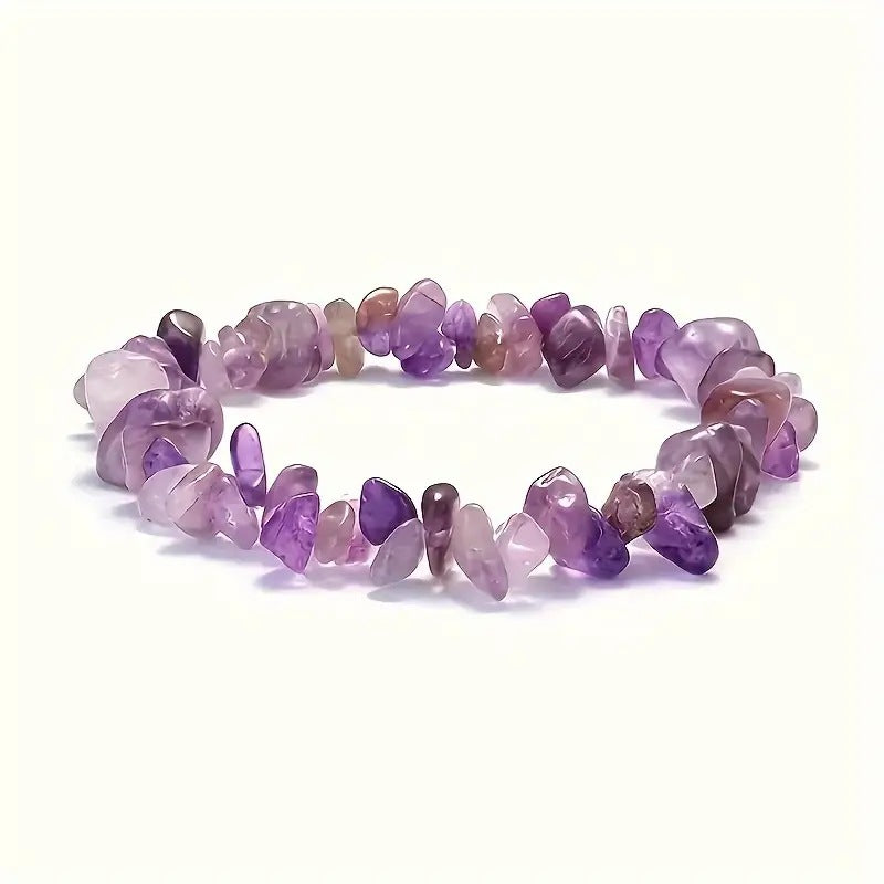 Stone Amethyst Crystal Bud Irregular Rough Necklaces