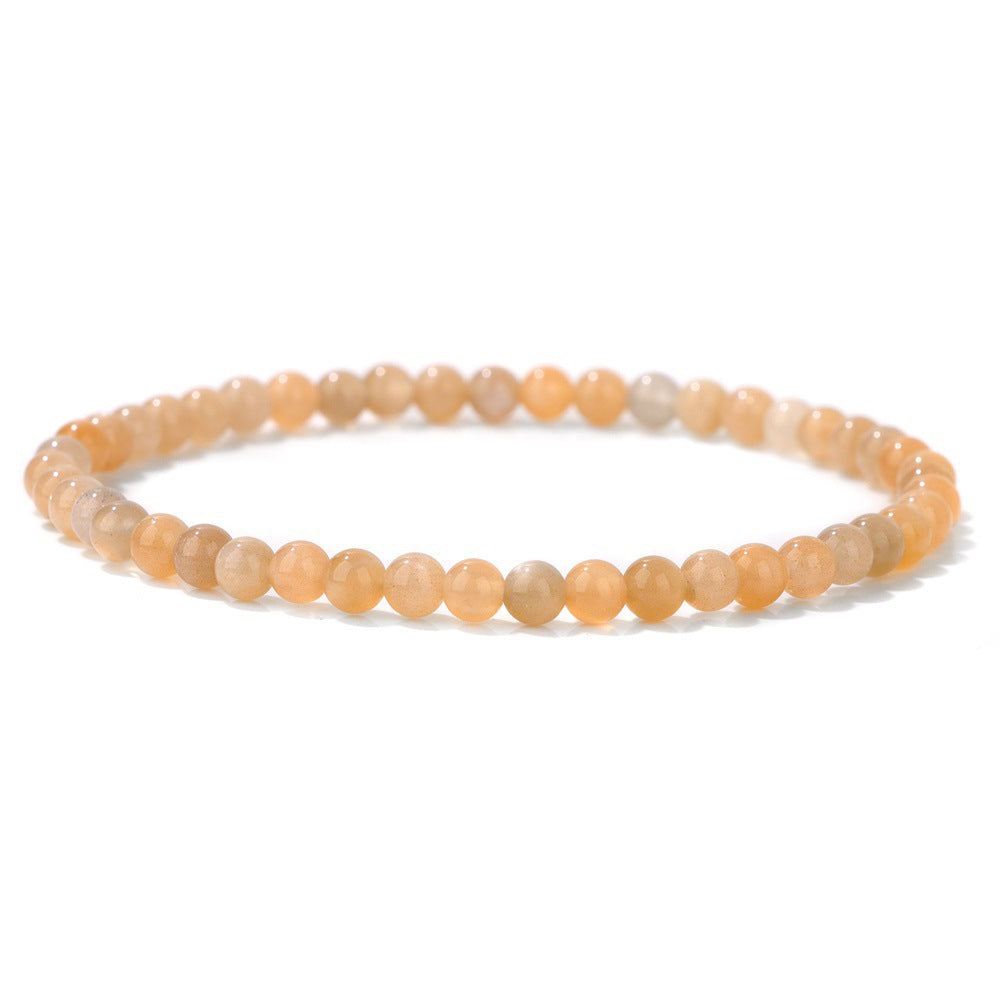 Crystal Agate Round Beads Aquamarine Tourmaline Yellow Tower Energy Beaded Bracelets