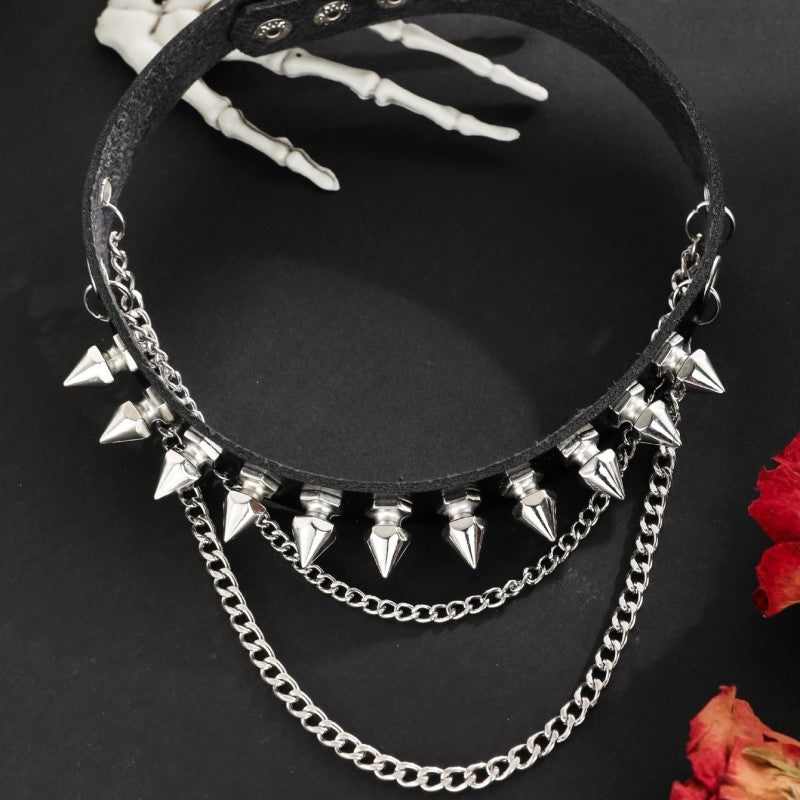 Dark Style Personality Skull Spider Collar Necklaces