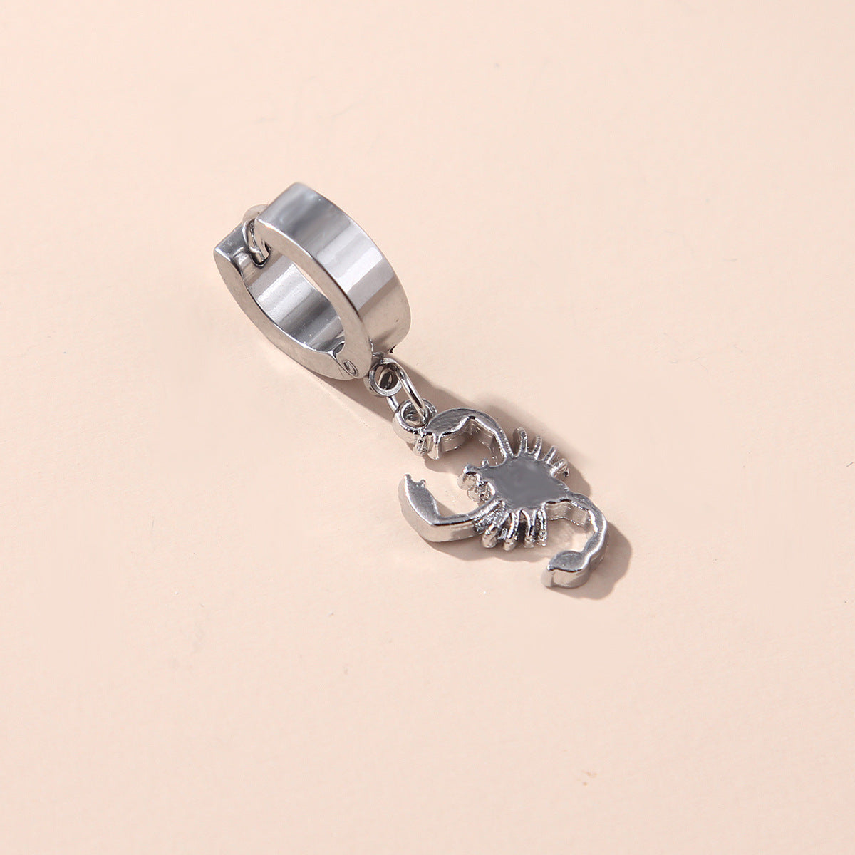 Women's & Men's Hop Punk Lightning Feather Cross For Titanium Ear Buckle