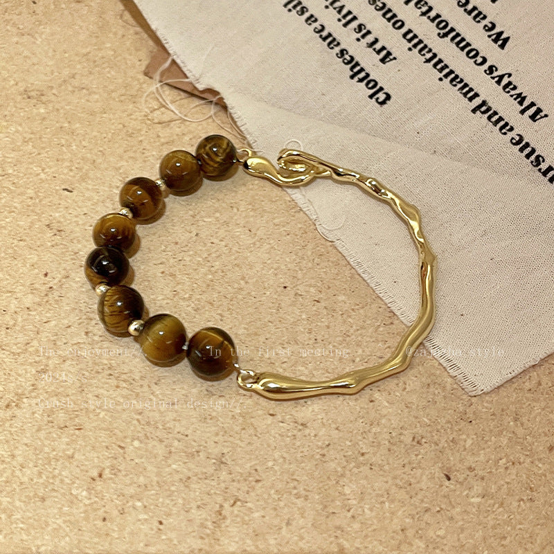 Women's High-grade Pearl Chinese Ancient Style Obsidian Beaded Bracelet