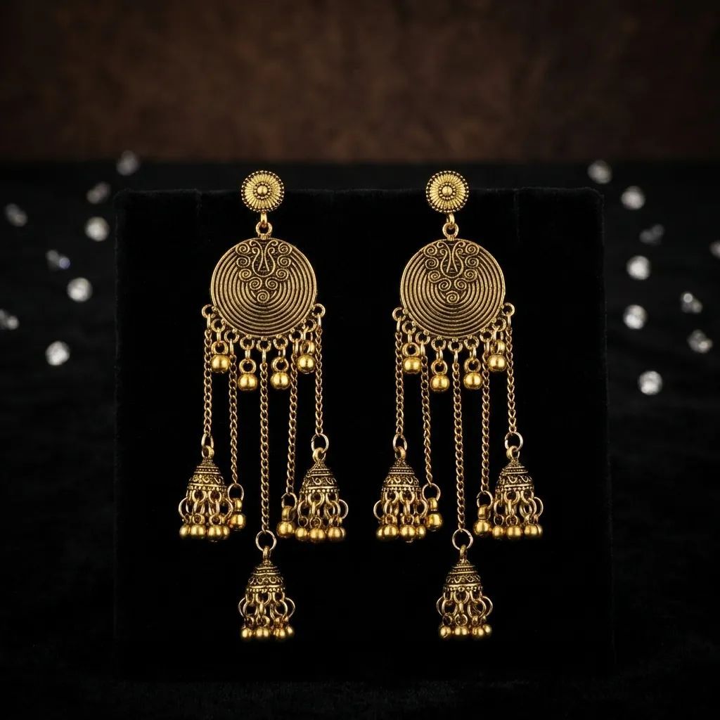 Round Bell Long Personalized Bohemian Ethnic Earrings