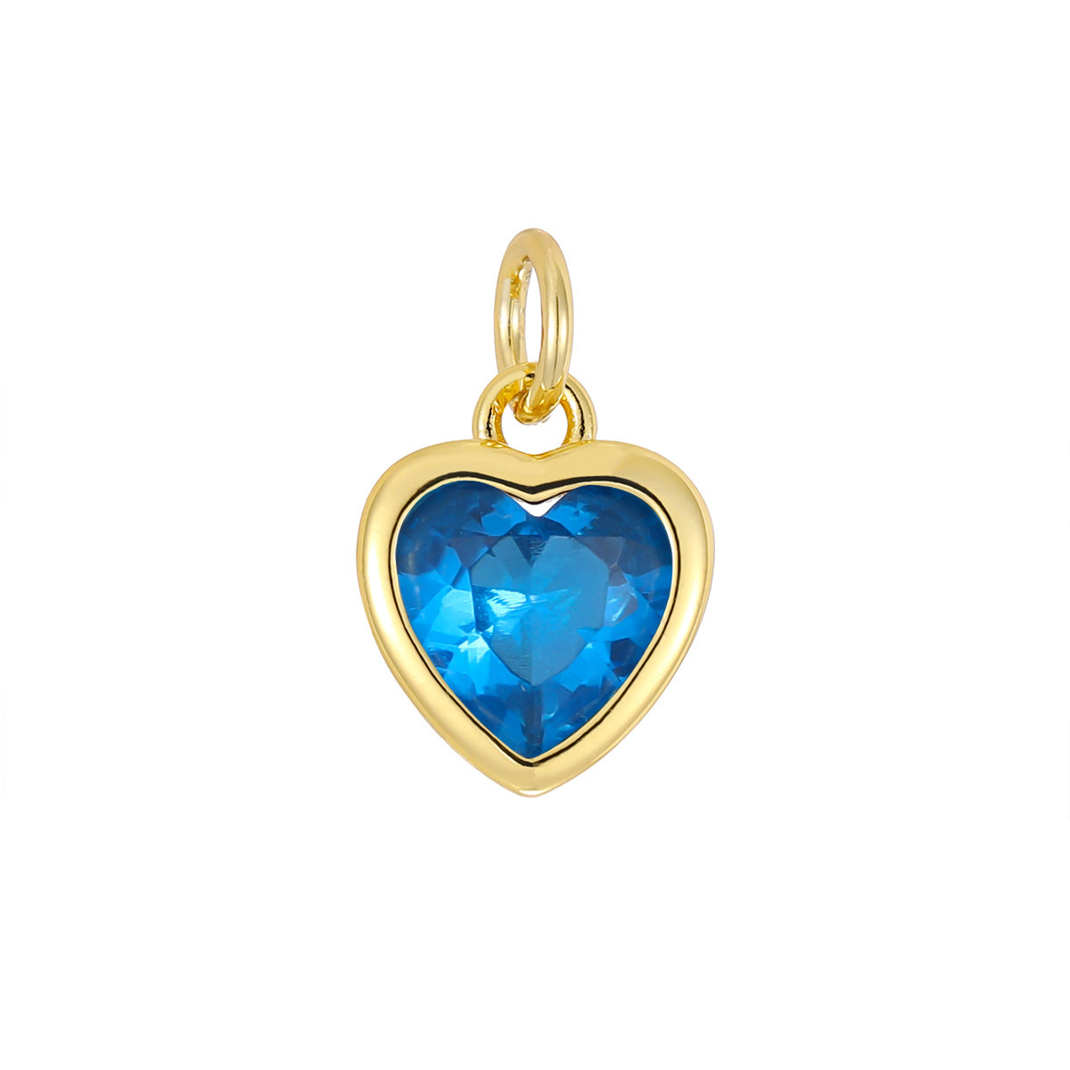 Love Gold Zircon Peach Heart Handmade High Pendants