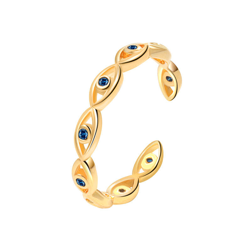 Fashion Personality Devil's Eye Blue Eyes Open Rings