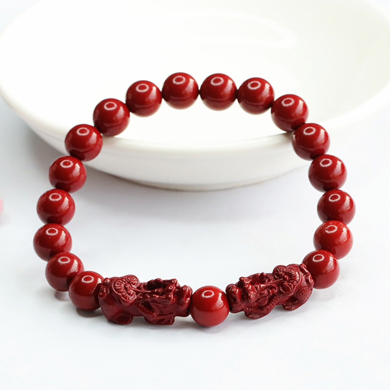 Cinnabar Purple Gold Sand Blessing Card Chalcedony Chinese Live Bracelets