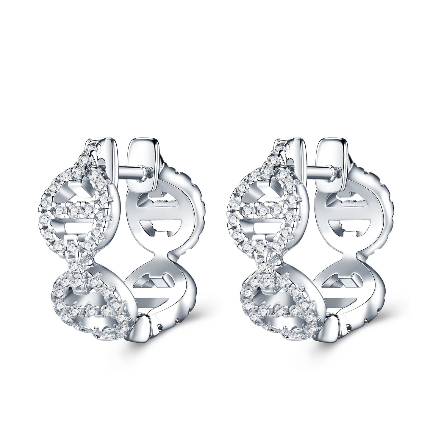 Not Fade Moissanite Ear Clip Niche Design Light Luxury Earrings