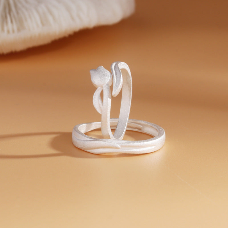 Women's & Men's Couple Simple Stylish Opening Design Long Rings