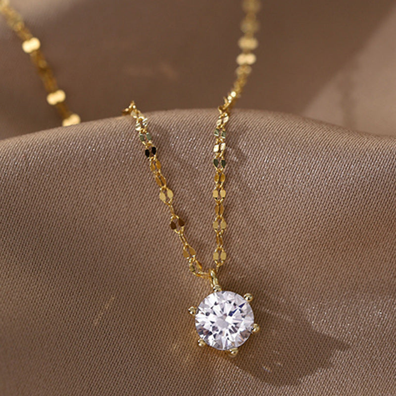 Temperament Version Fashion Shining Zircon Female Necklaces