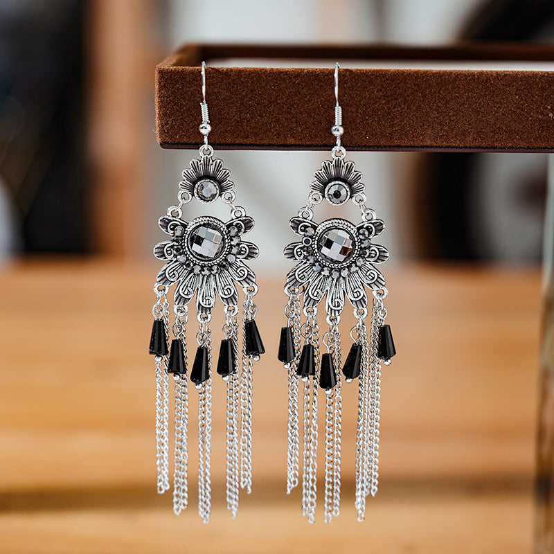 Chinese Style Crystal Long Chain Alloy Your Earrings