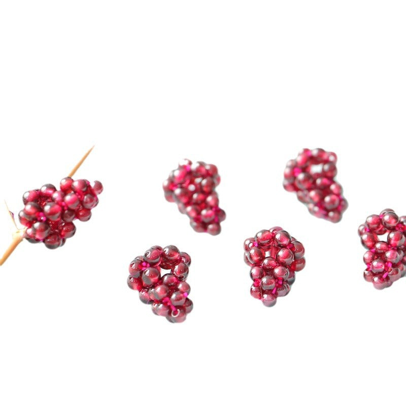 Natural Garnet Pomegranate Crystal Grape Ball Bracelets