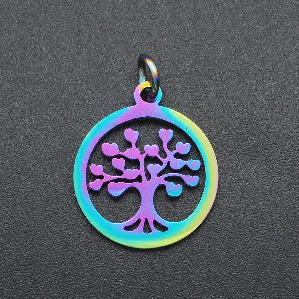 Tree Christmas Titanium Steel Lucky Ornament Necklaces