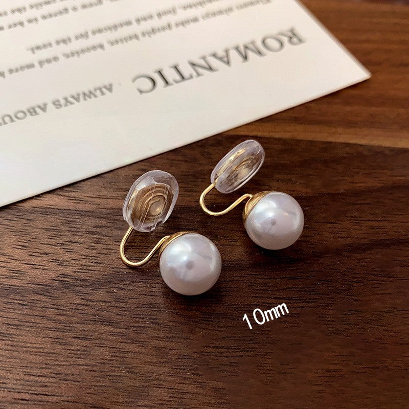 Women's Niche Retro Affordable Luxury Large Pearl Earrings