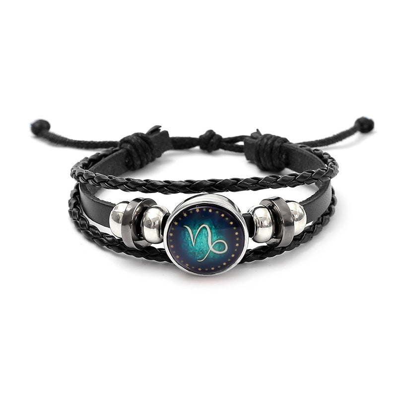 Men's Fashion Twee Constellation Luminous Woven Personality Bracelets