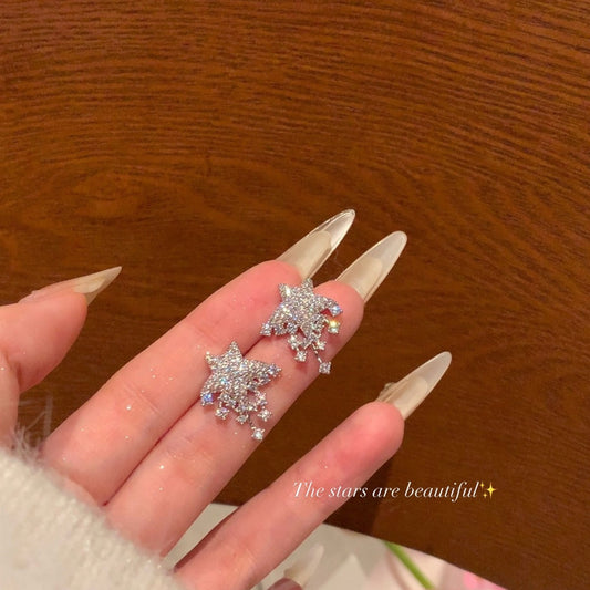 Women's Sky Shining Full Diamond Light Luxury High-grade Unique Stud Earrings