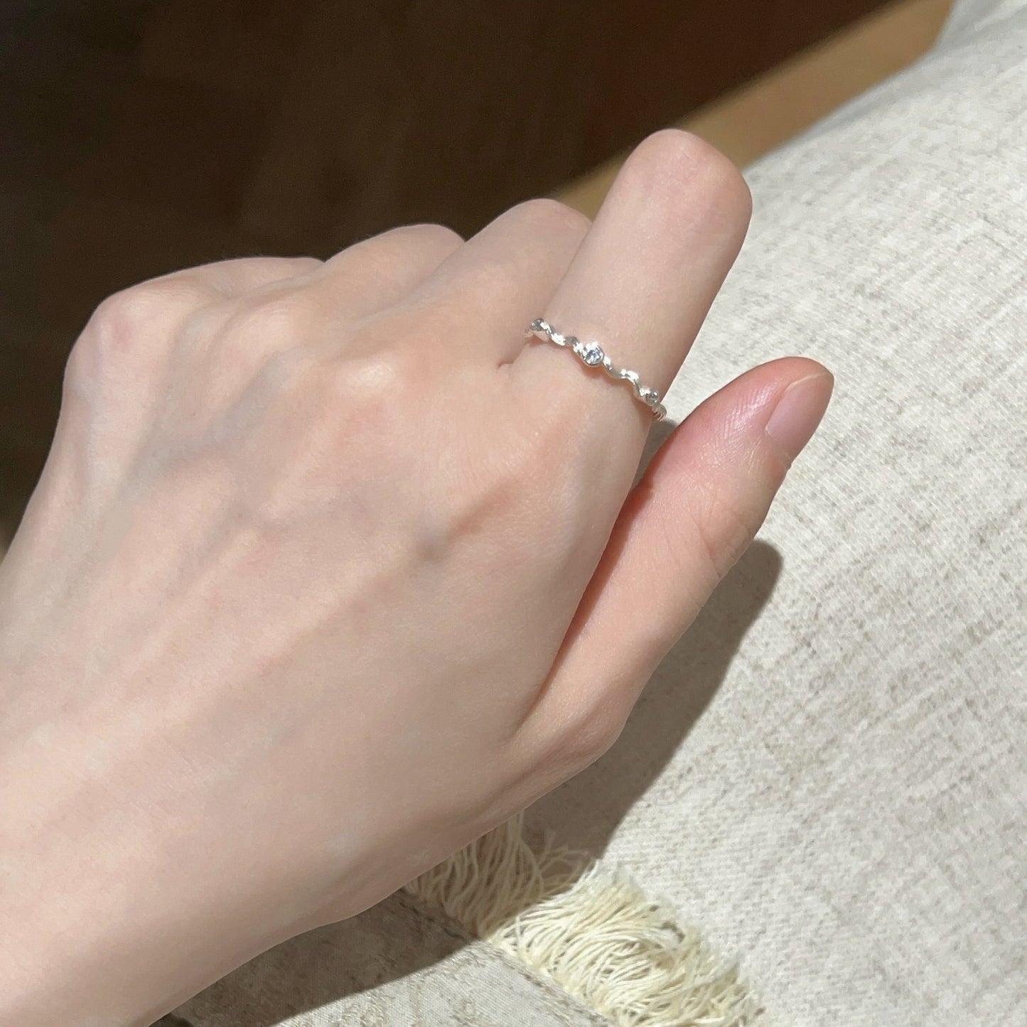 Design Simple Female Party Light Luxury High Sense Versatile Opening Ring